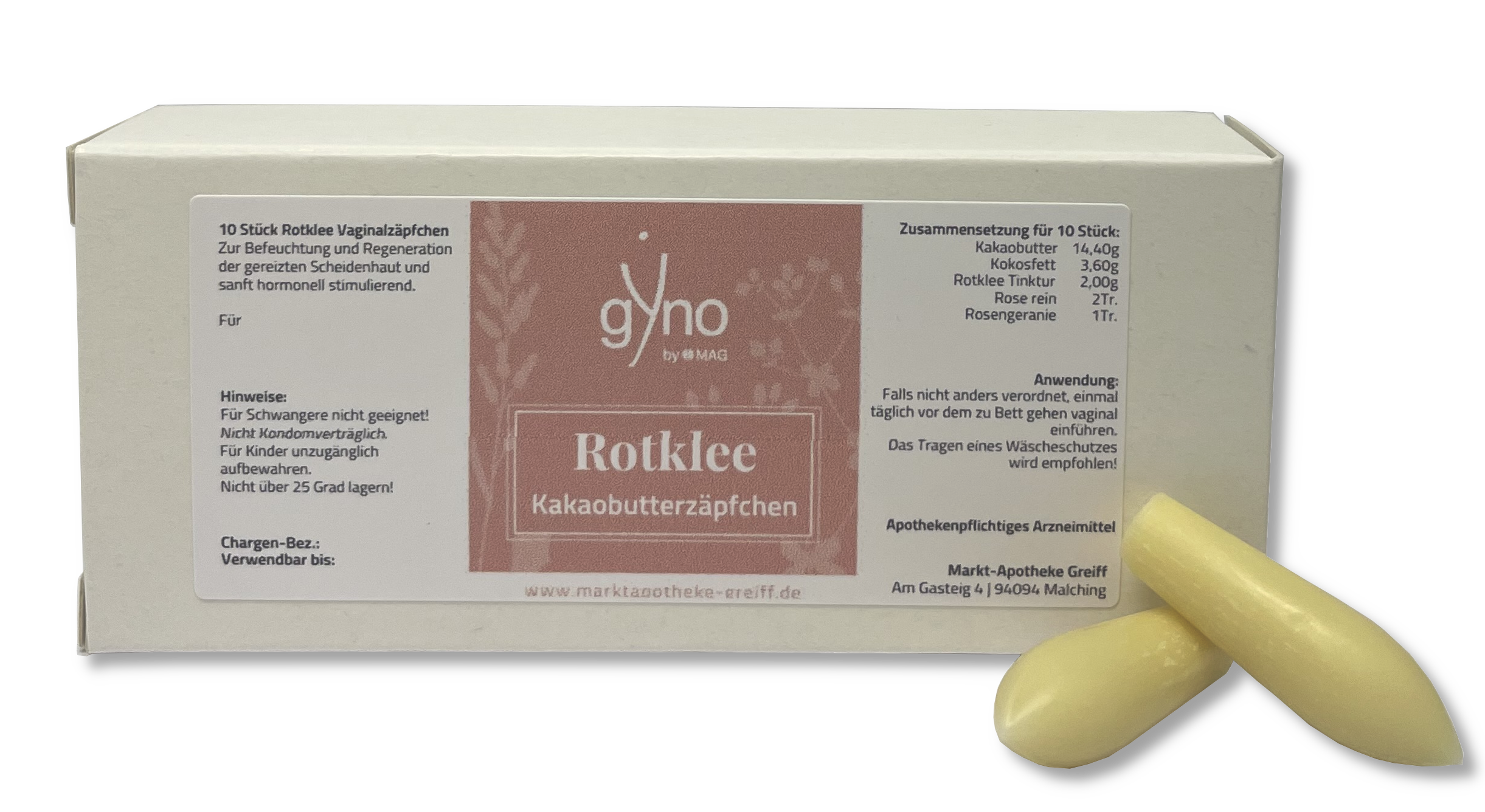 gYno Rotklee Vaginalzäpfchen - Markt-Apotheke Greiff